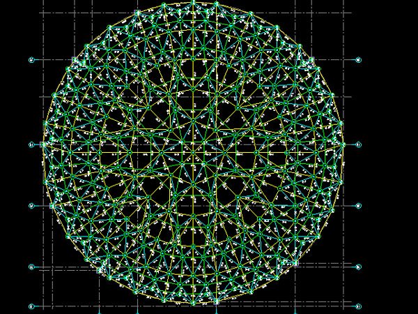 丹阳明光正元广场圆形网架